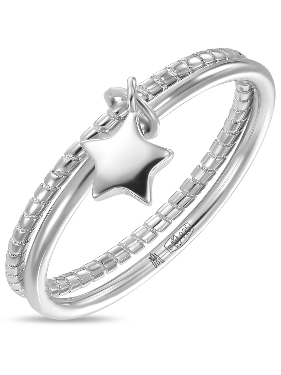 Кольцо из серебра р. 16 MIUZ Diamonds (Московский ювелирный завод) R2036-KL-4917