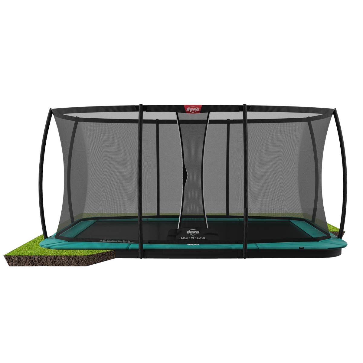 

Батут BERG Ultim Champion FlatGround 410 Green + Safety Net DLX XL, Champion Regular