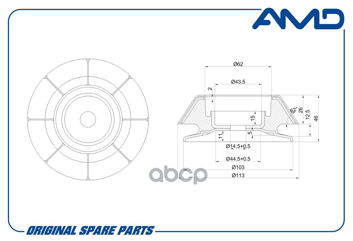 

Опора амортизатора AMD AMDSB311