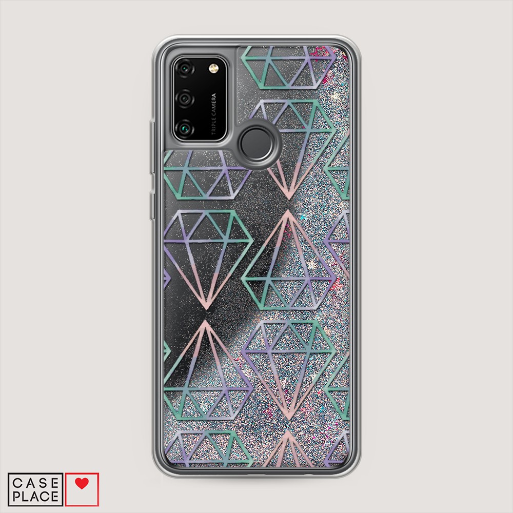 

Чехол Awog на Honor 9A "Бриллианты голографика", Разноцветный, 612391-1