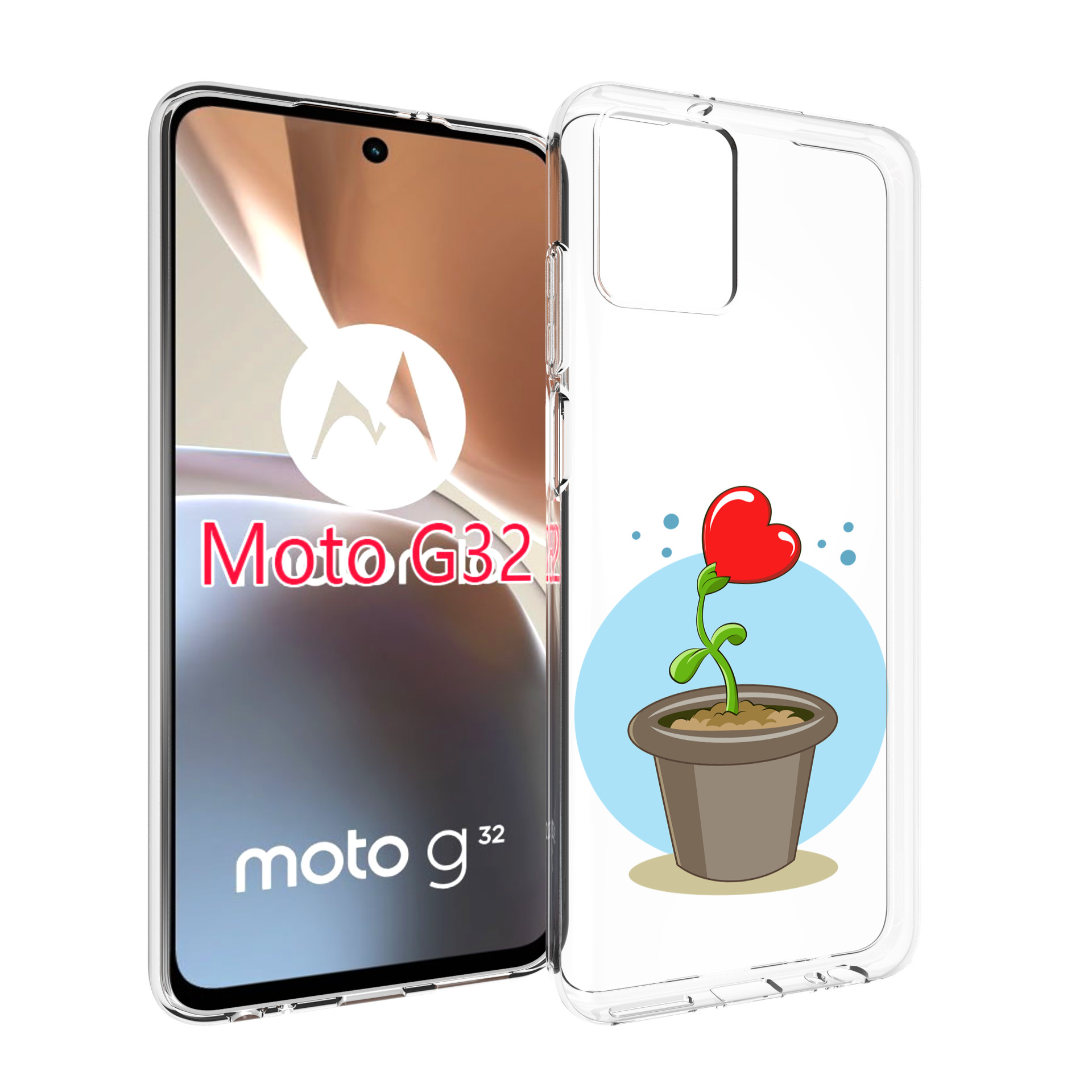 

Чехол MyPads Растение любви 14 февраля для Motorola Moto G32, Прозрачный, Tocco
