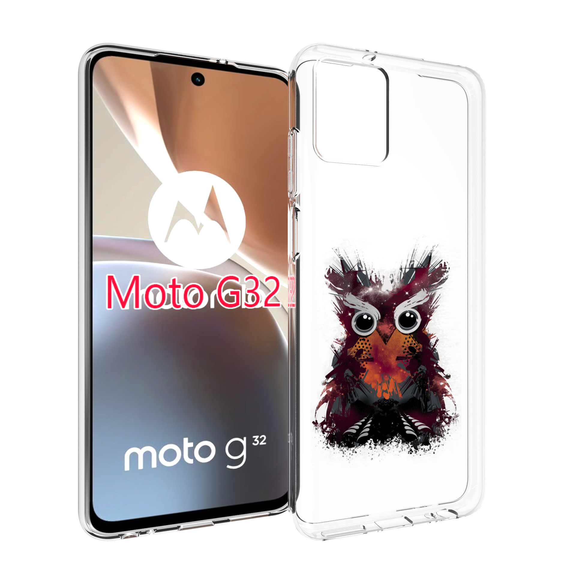 

Чехол MyPads Необычная сова для Motorola Moto G32, Прозрачный, Tocco