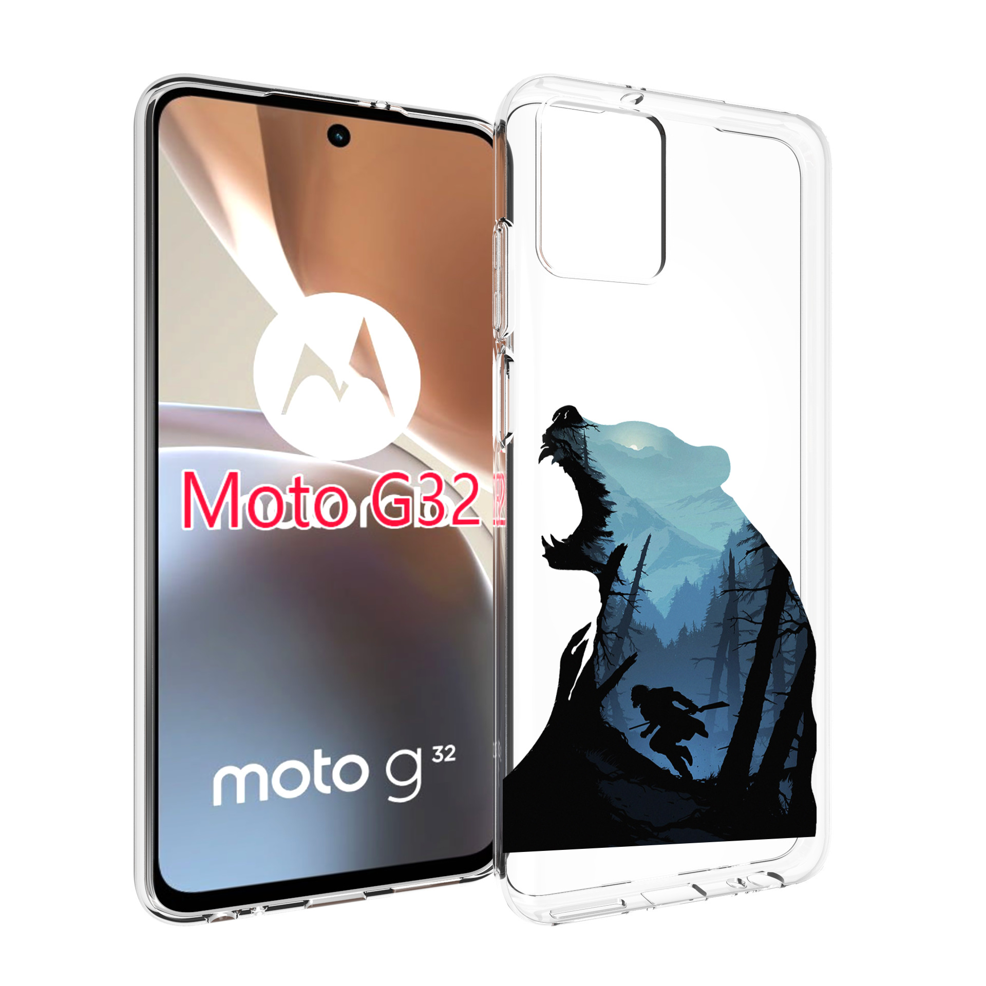 

Чехол MyPads Ночной-медведь для Motorola Moto G32, Прозрачный, Tocco