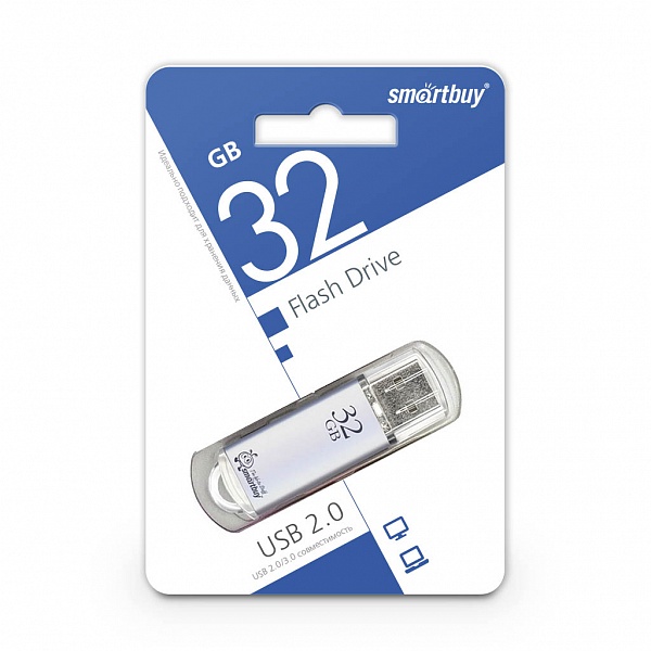 

Флешка SmartBuy V-Cut 32 ГБ Silver, V-Cut