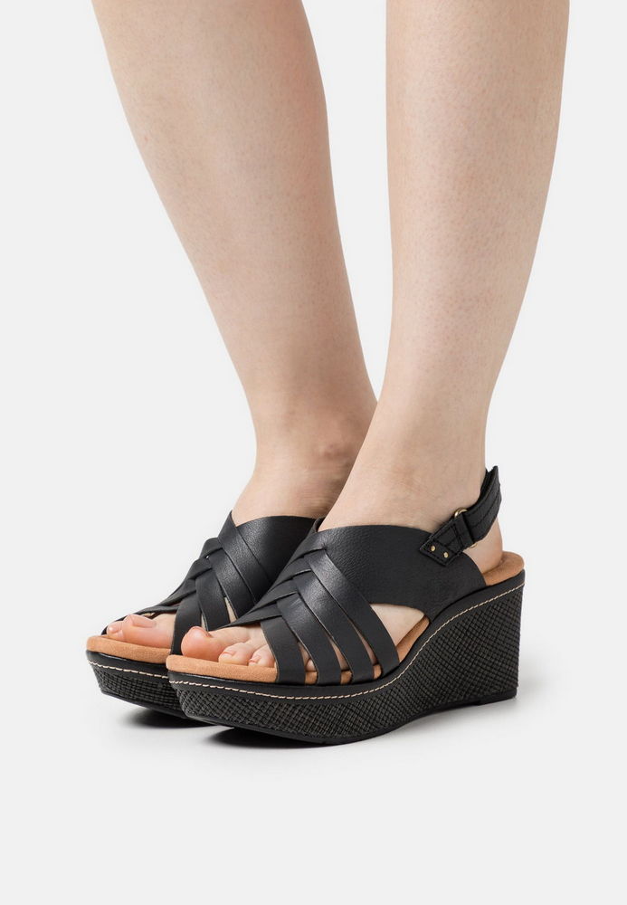

Босоножки женские Clarks CL111A10C черные 41 EU, Черный, CL111A10C