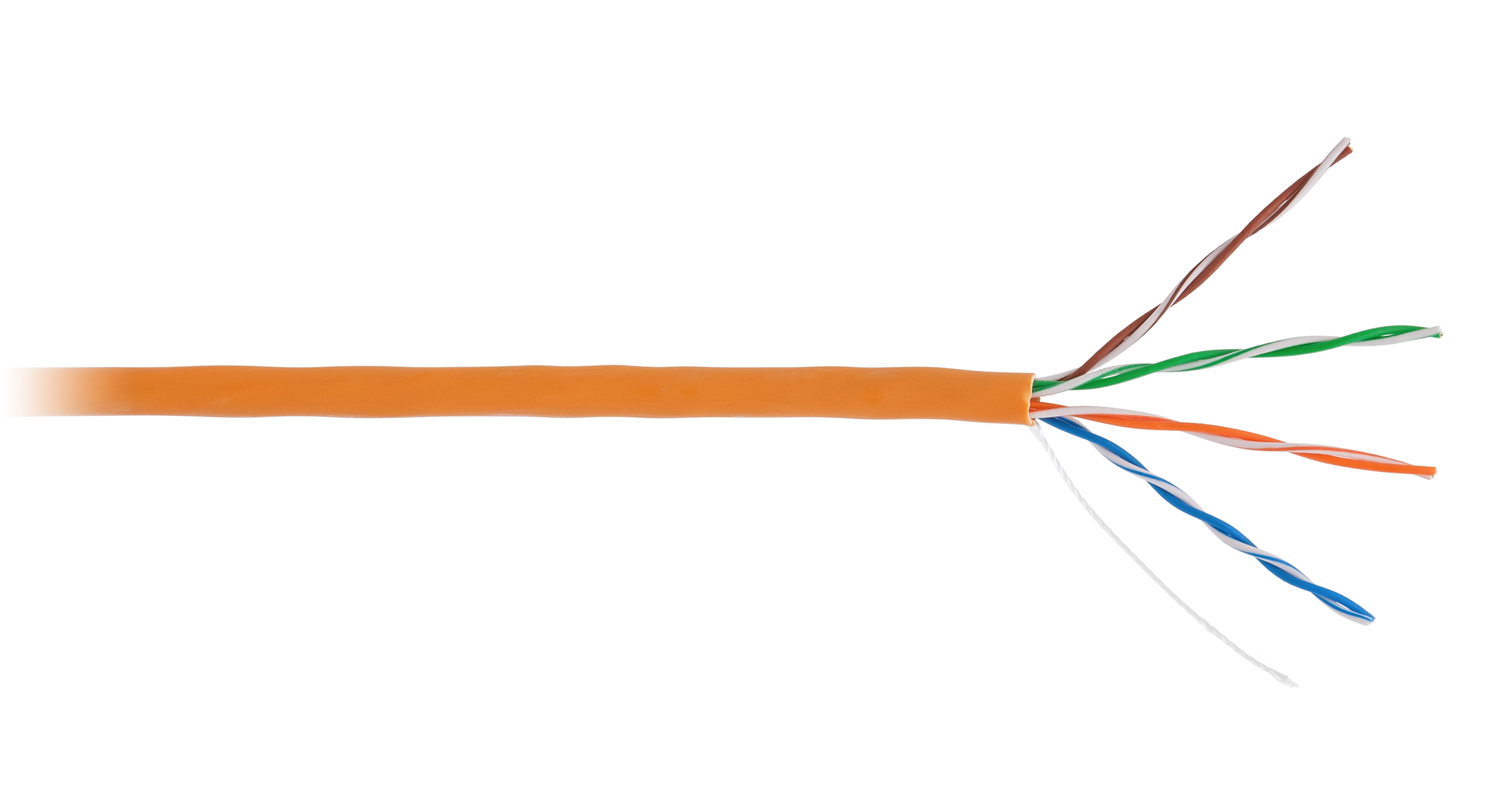 Пожаробезопасный кабель U/UTP NETLAN EC-UU004-5E-LSZH-OR Cat 5e для внутренней прокладки настенная лицевая панель под 1 вставку netlan