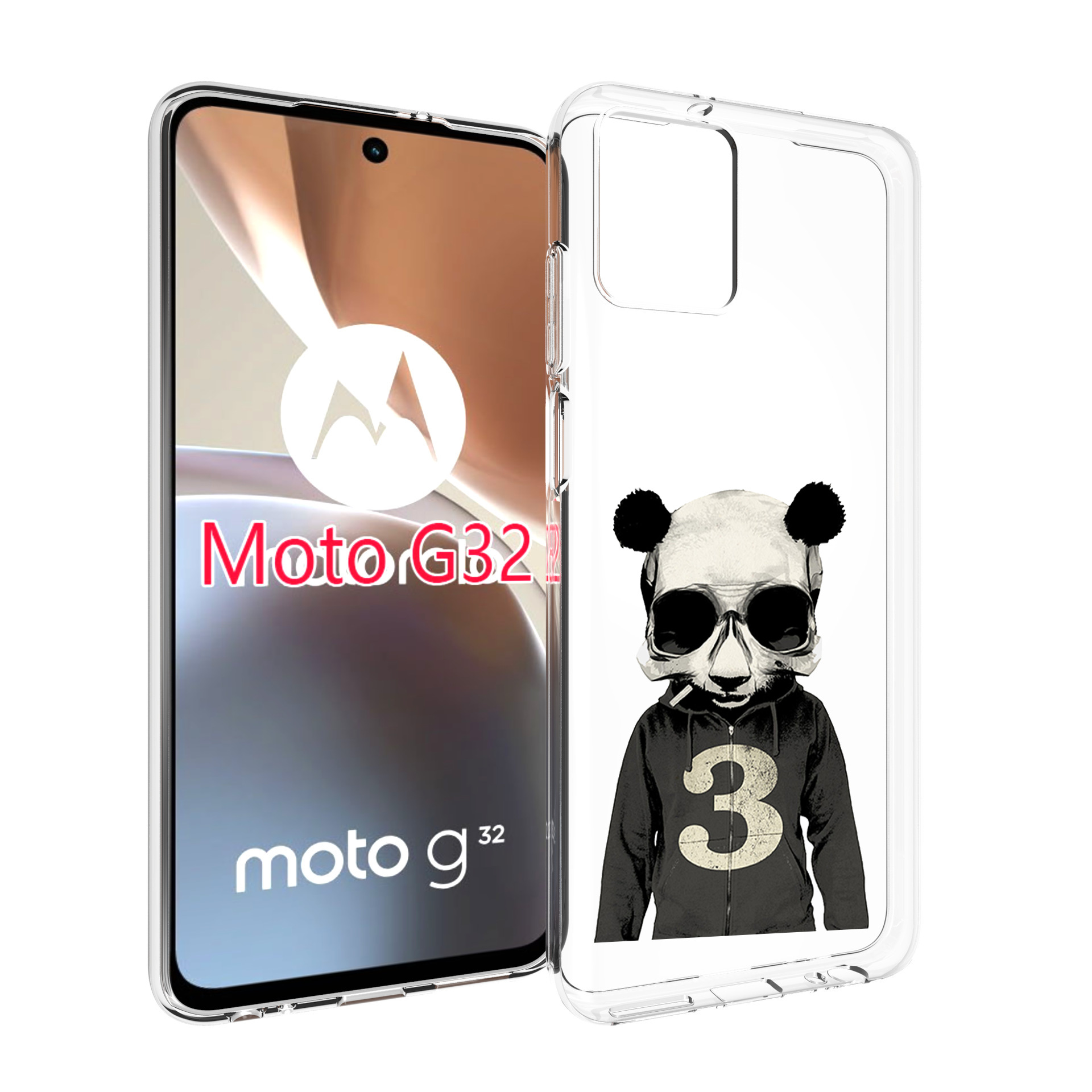 

Чехол MyPads Панда-в-костюме для Motorola Moto G32, Прозрачный, Tocco