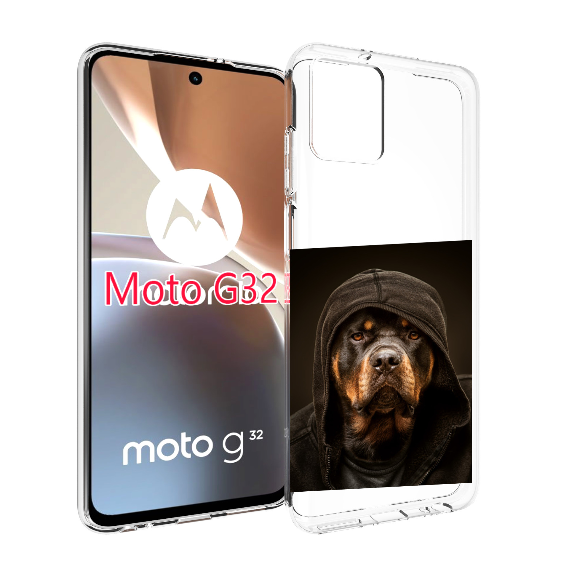 

Чехол MyPads Пес-барбос для Motorola Moto G32, Прозрачный, Tocco