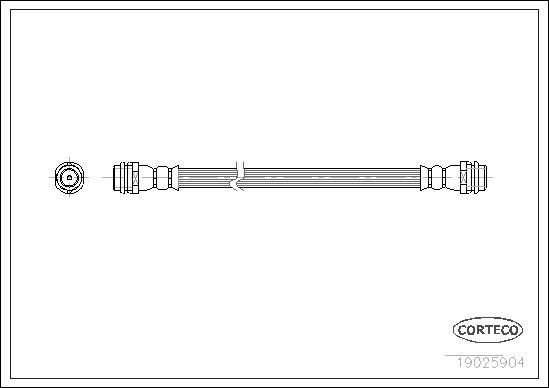 

19025904_Шланг Тормозной Задний L=140 Audi A3,Vw Bora/Golf 1.0-2.0Td 96-09