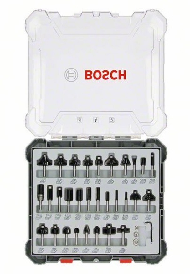 

Набор фрез Bosch для различных применений с хвостовиком 6 мм 2607017474, 30 шт