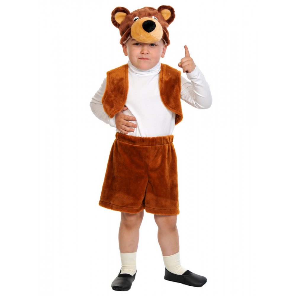 фото Карнавальный костюм карнавалофф медведь, цв. коричневый р.92