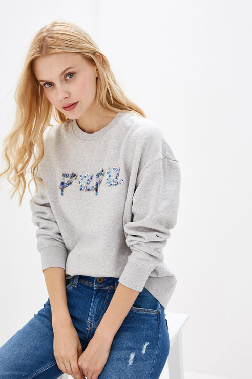 

Свитшот женский Pepe Jeans PL580848 серый XS, PL580848