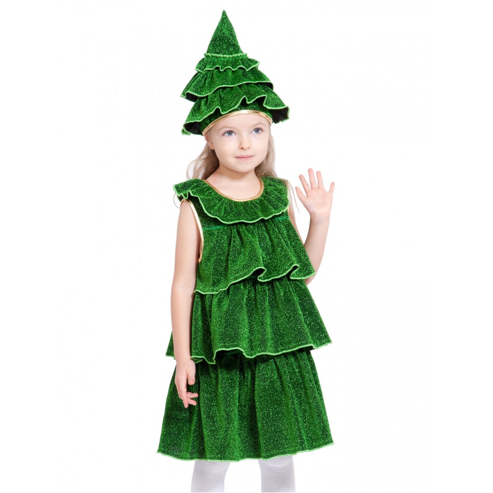 фото Карнавальный костюм карнавалофф елка, цв. зеленый р.116