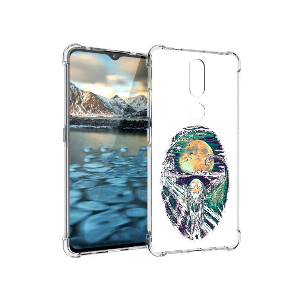 

Чехол MyPads Tocco для Nokia 2.4 зубастое существо абстракция (PT227049.107.370), Прозрачный, Tocco