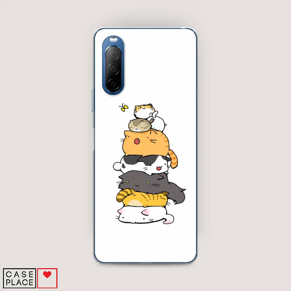 

Чехол Awog на Sony Xperia 10 II "Бутерброд из котиков", Разноцветный, 54650-10