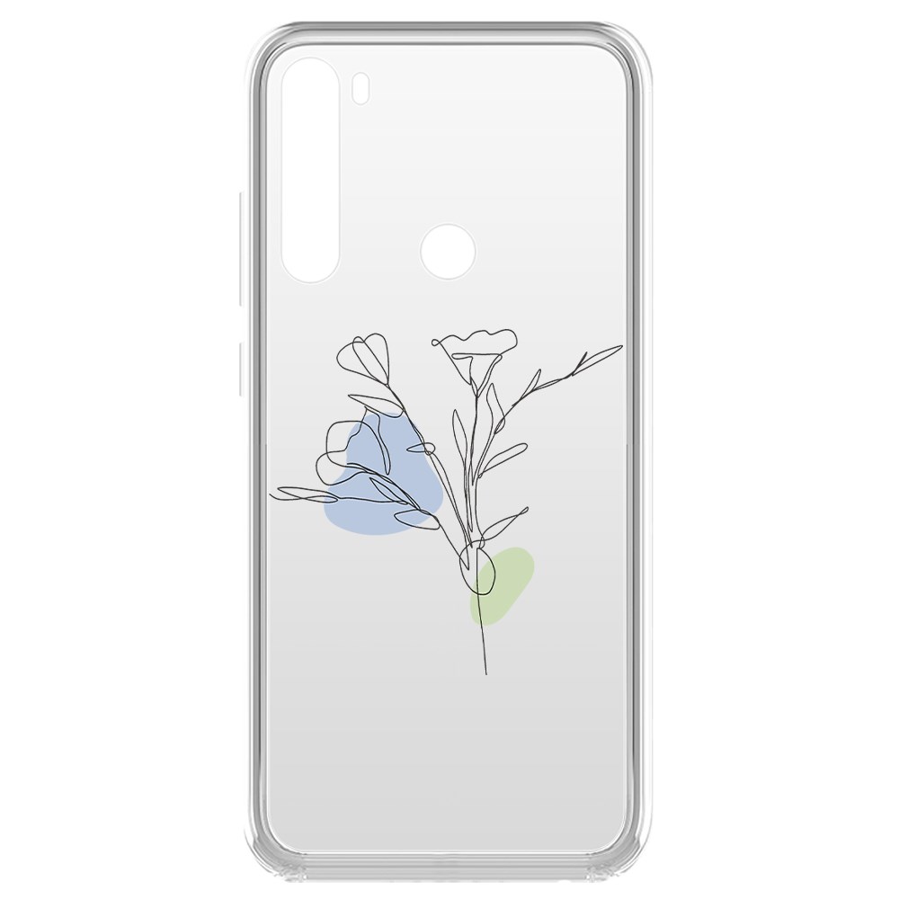 

Чехол-накладка Krutoff Clear Case Эустома для Xiaomi Redmi Note 8, Прозрачный