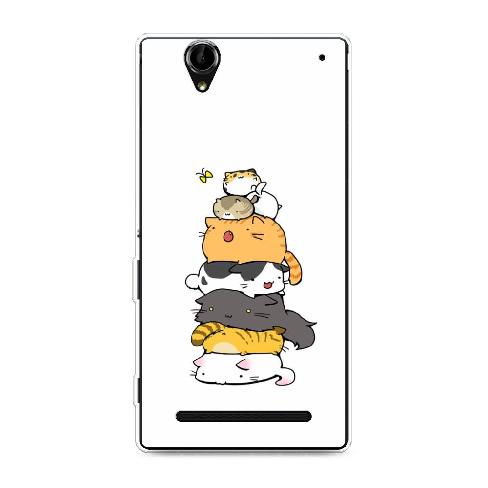

Чехол Awog на Sony Xperia T2 Ultra "Бутерброд из котиков", Разноцветный, 50950-10