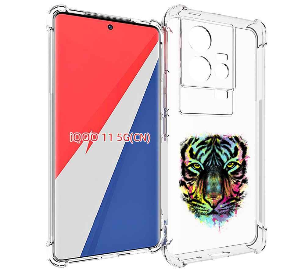 

Чехол MyPads Тигр 1 для Vivo iQOO 11, Прозрачный, Tocco