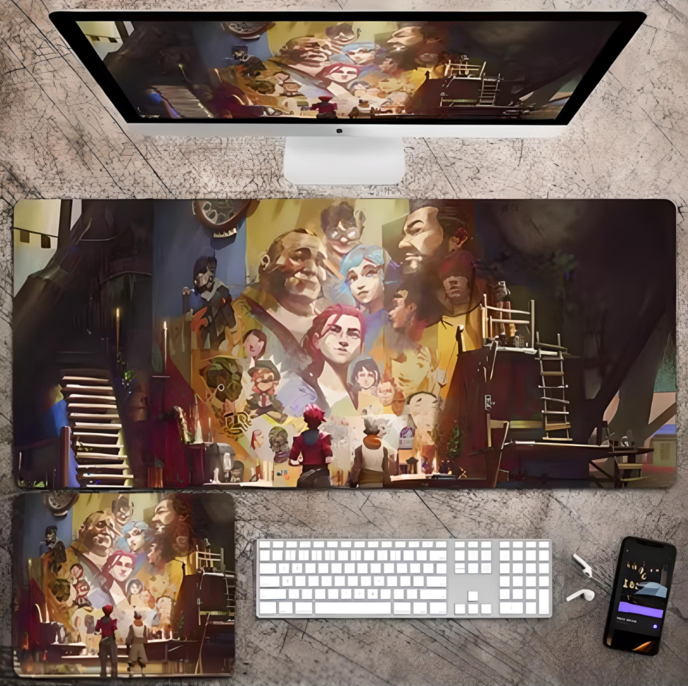 

Игровой коврик для мыши и клавиатуры NoBrand League of Legends 4 (Ark-12), Разноцветный, League of Legends 4