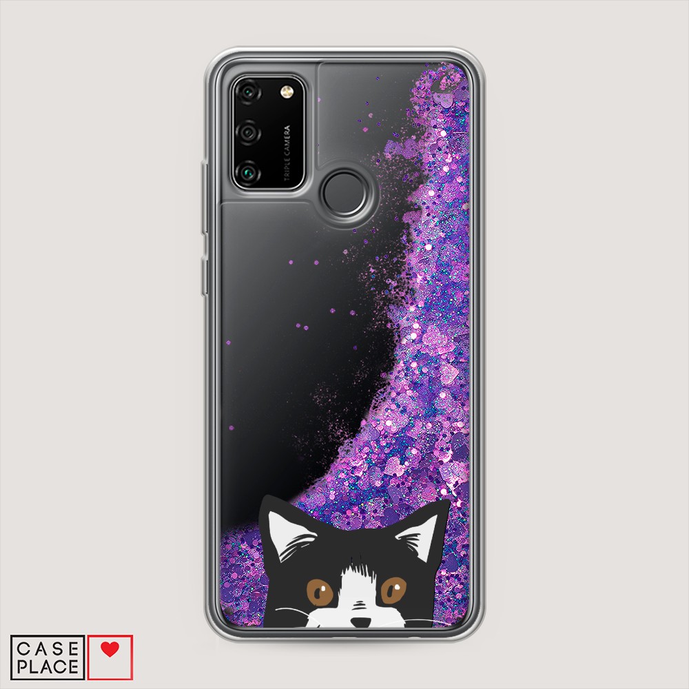 

Чехол Awog на Honor 9A "Подглядывающий кот", Разноцветный, 612392-1