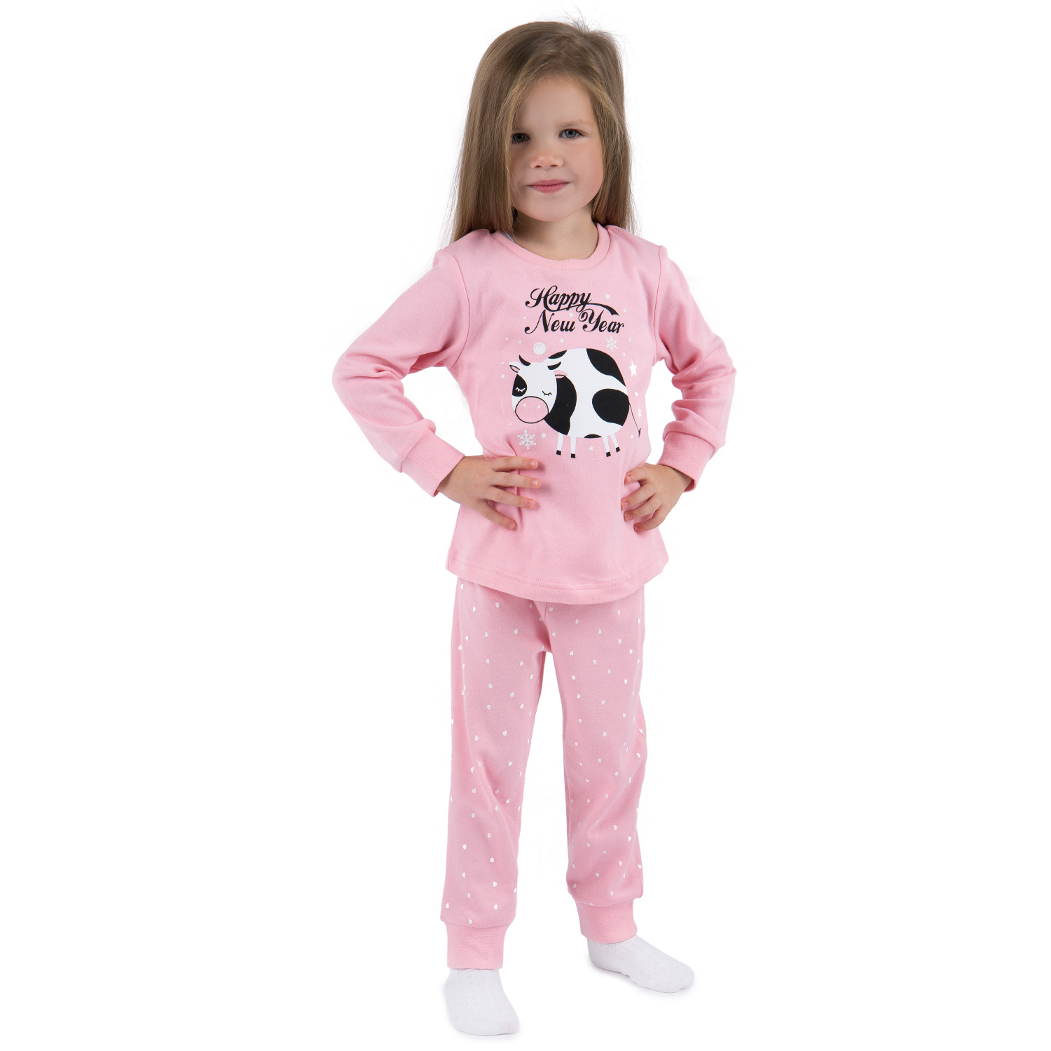 фото Пижама джемпер/брюки leader kids, цвет: розовый р.104