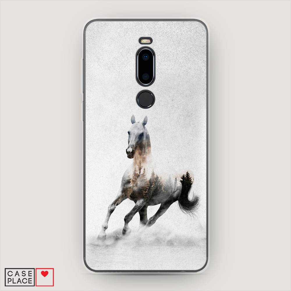 

Чехол Awog на Meizu M8 "Лошадь лес", Серый;черный, 73150-2