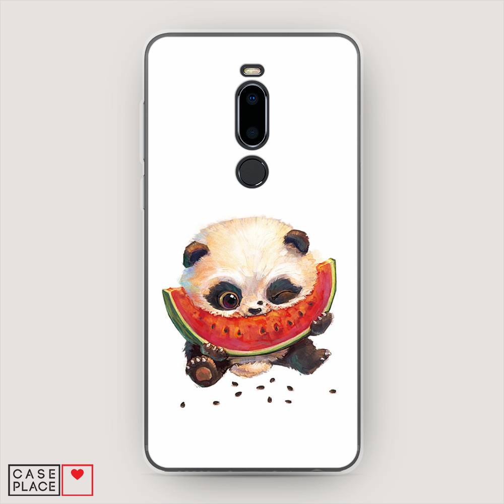 

Чехол Awog на Meizu M8 "Малыш панды с арбузом", Белый;красный, 73150-1