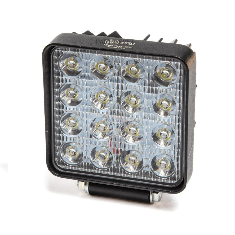 

Фара светодиодная квадрат, направл. свет, 16 диодов,48W,(110х55х140)12/24V