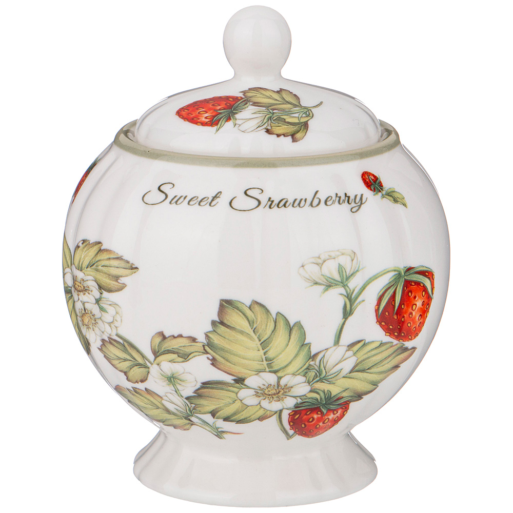 

Сахарница Lefard Strawberry 400мл фарфор 85-1900_, Белый