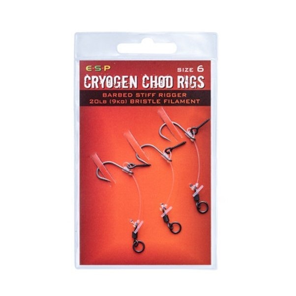 

Набор оснастки ESP Cryogen Chod Rigs №6 Barbed карповая, Cryogen Chod Rigs №6 Barbed