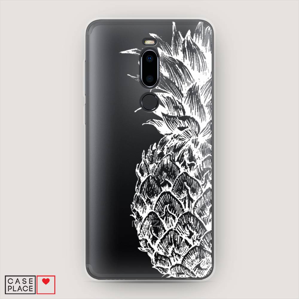фото Чехол awog "ананас графика белая" для meizu m8