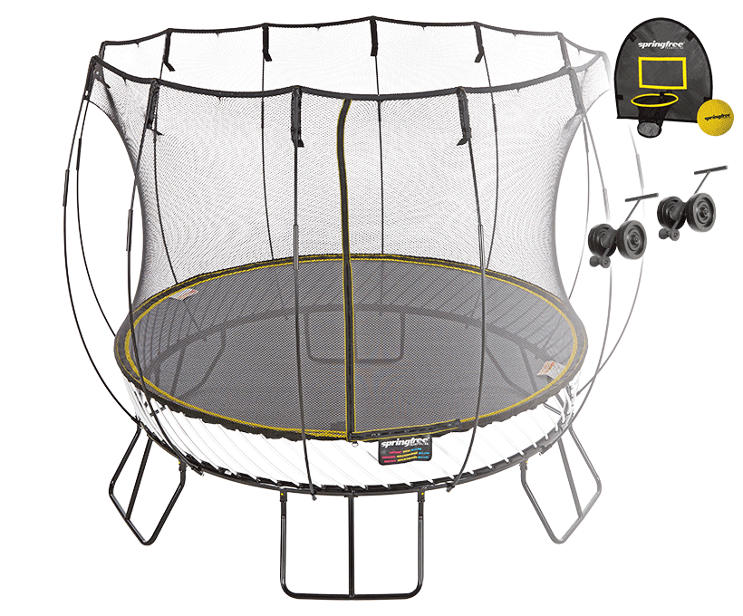 

Батут SPRINGFREE R79 HW с корзиной для мяча и колесиками, r79hw
