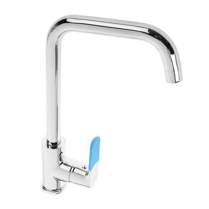 

Cмеситель для кухни Accoona A5419, с набором цветных накладок на ручку, латунь, хром, Серый