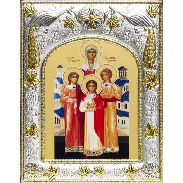 

Икона именная "Вера, Надежда, Любовь и София", Размер 18х14