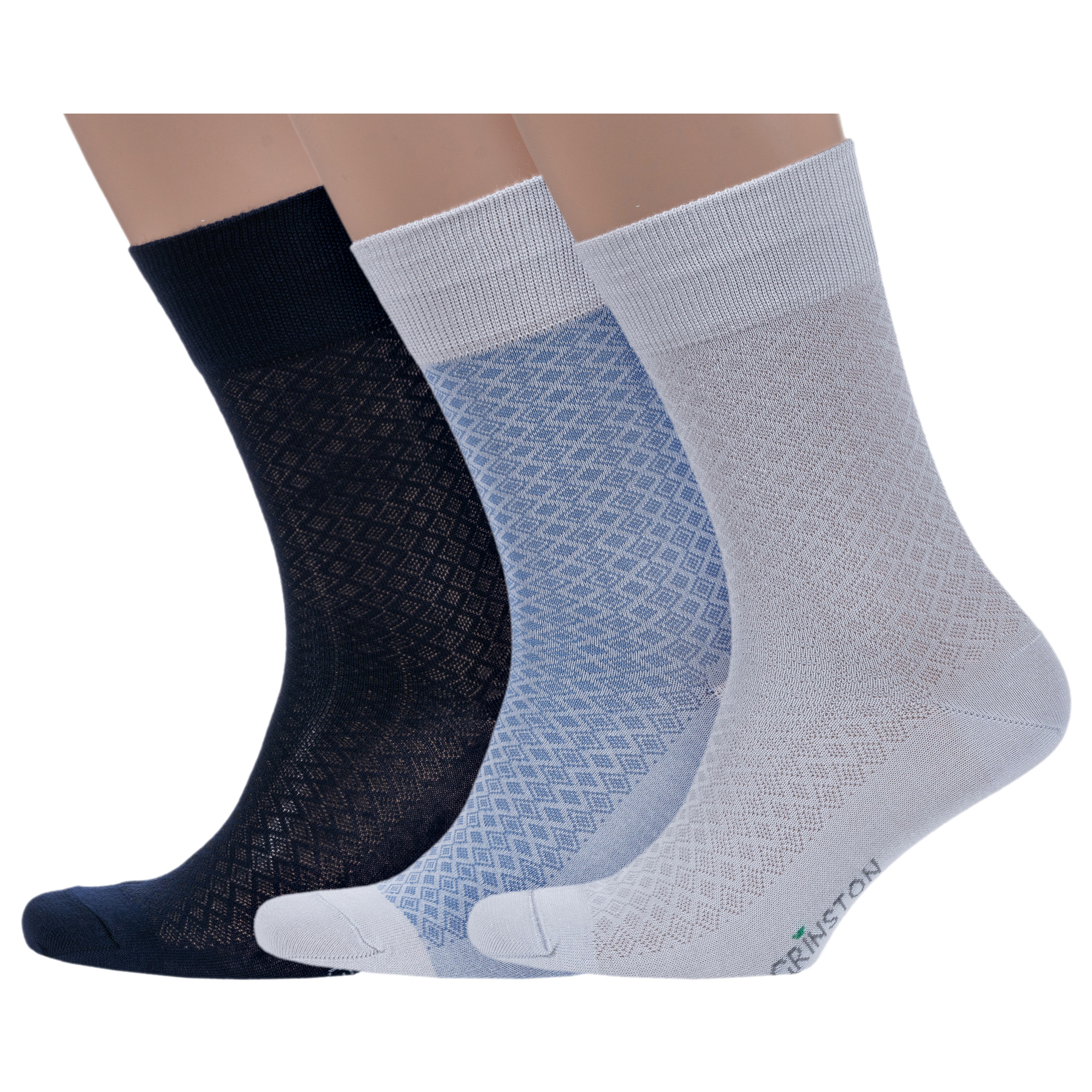 

Комплект носков мужских Grinston socks 3-15D21 разноцветных 27, 3-15D21