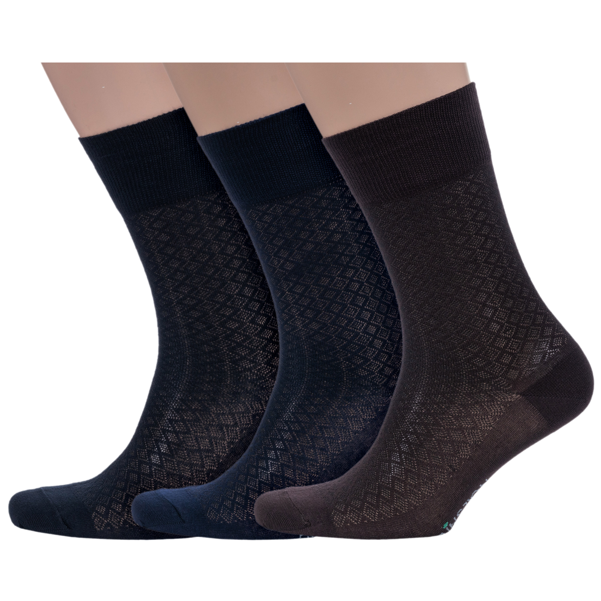 

Комплект носков мужских Grinston socks 3-15D21 разноцветных 25, 3-15D21