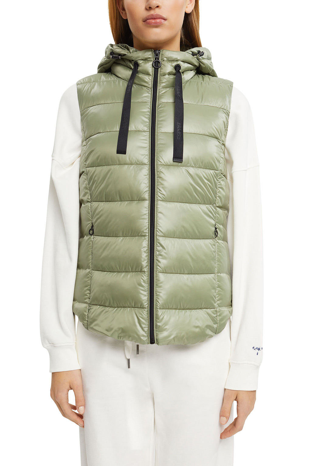 

Утепленный жилет женский Esprit Casual 993EE1H301 хаки S, 993EE1H301