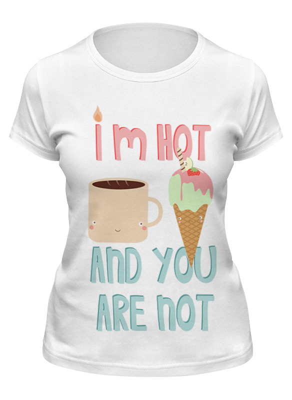 

Футболка женская Printio I'm hot белая M, Белый, I'm hot