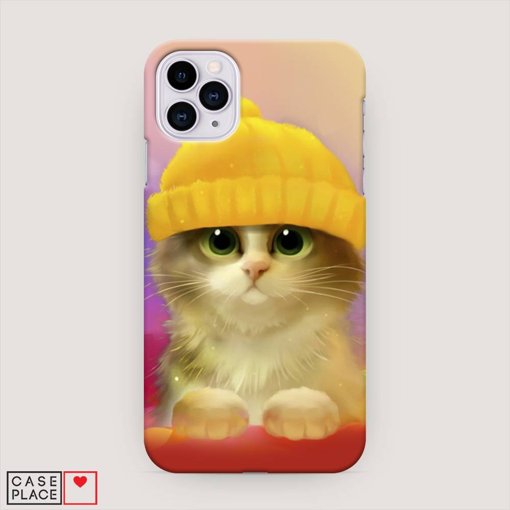

Пластиковый чехол "Котенок в желтой шапке" на Apple iPhone 11 Pro, 12320-1