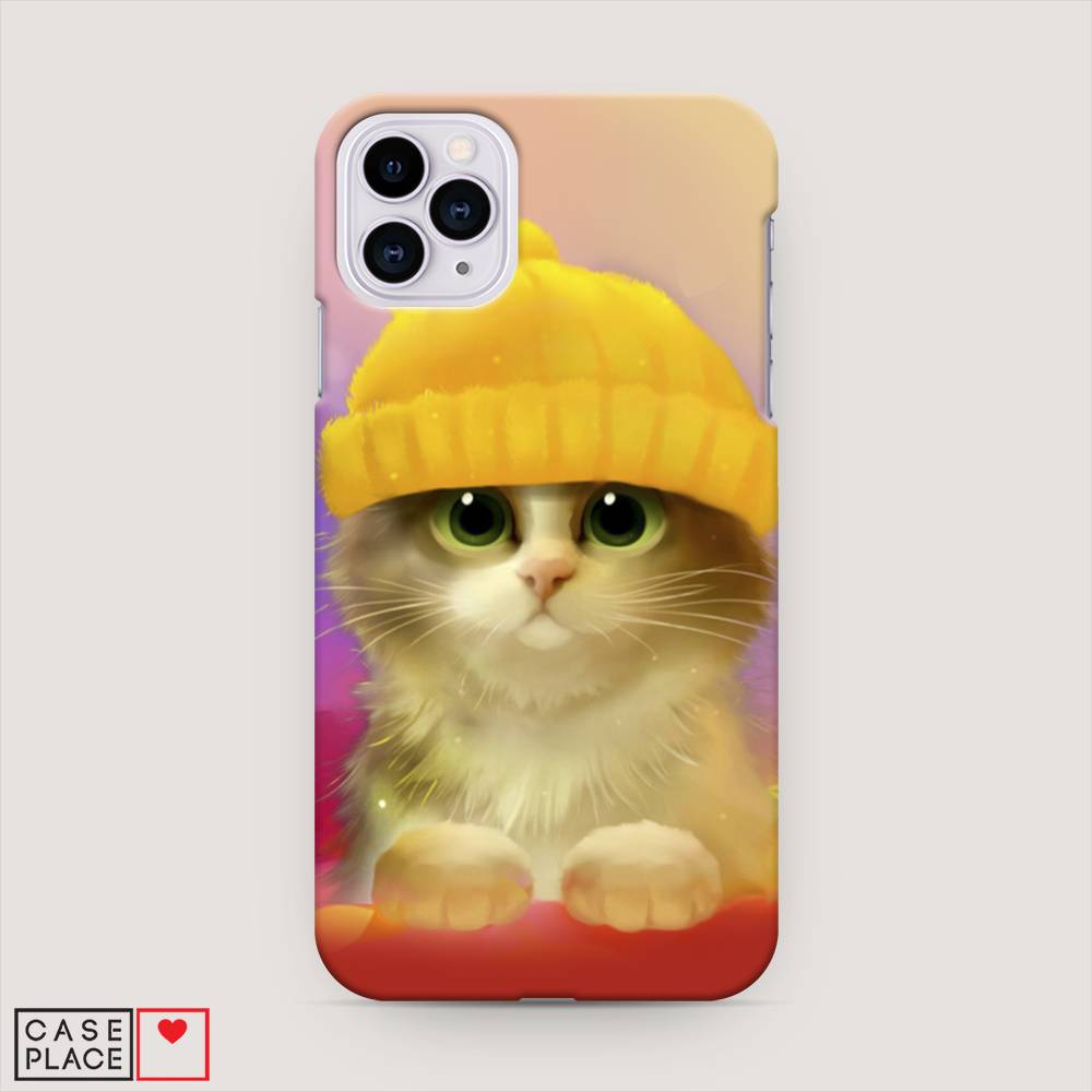 

Пластиковый чехол "Котенок в желтой шапке" на Apple iPhone 11 Pro Max, 12220-1