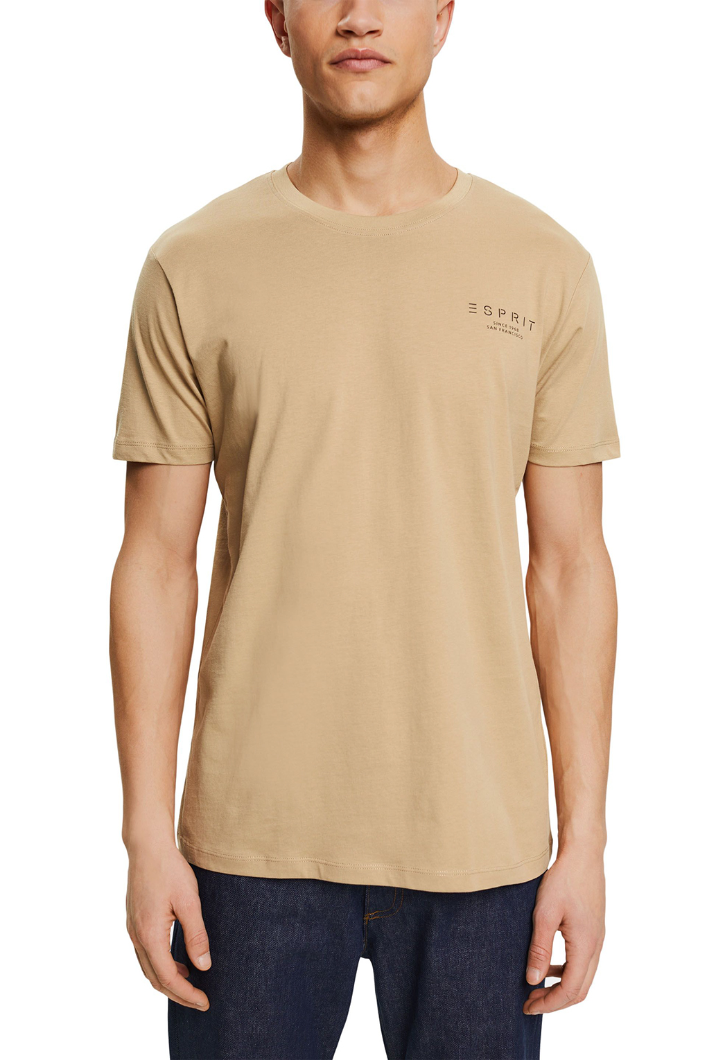 

Футболка мужская Esprit Casual 992EE2K307 бежевая L, Бежевый, 992EE2K307
