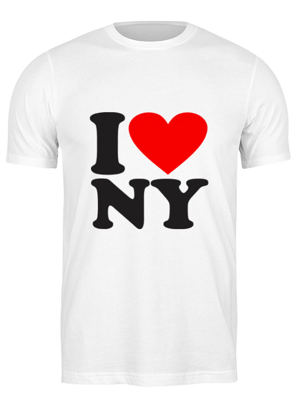 

Футболка мужская Printio I love ny белая M, Белый, I love ny