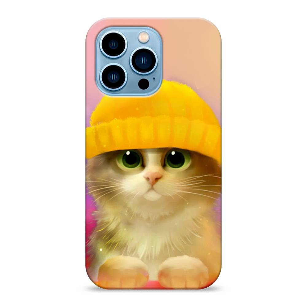 

Пластиковый чехол "Котенок в желтой шапке" на Apple iPhone 13 Pro, 14320-1