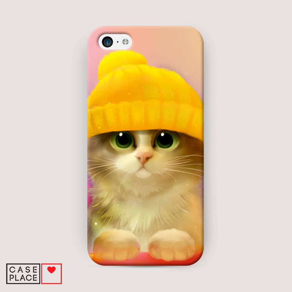 

Пластиковый чехол "Котенок в желтой шапке" на Apple iPhone 5C, 10220-1
