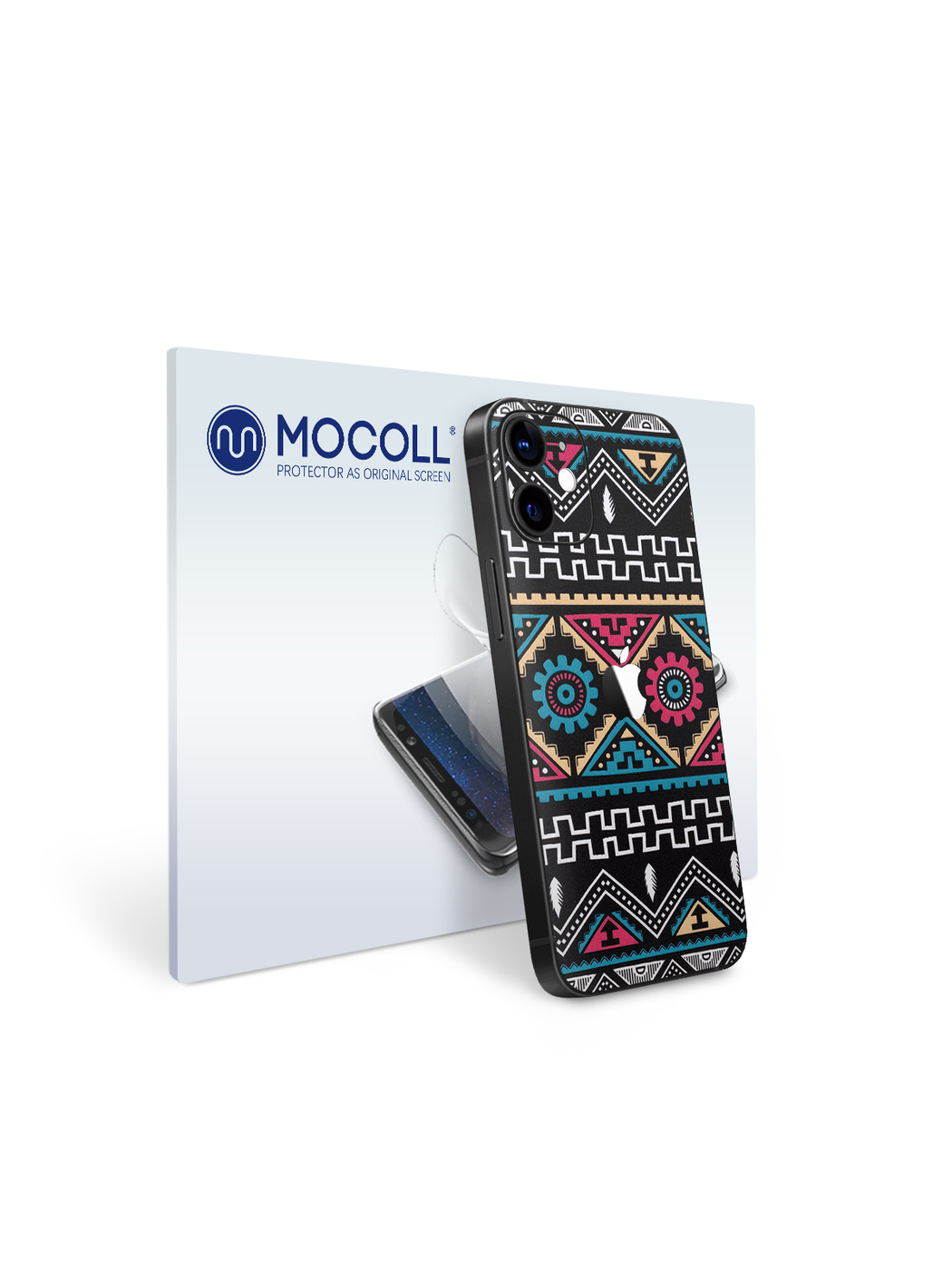 

Пленка защитная MOCOLL для задней панели Apple iPhone 12 Mini Узор Икат