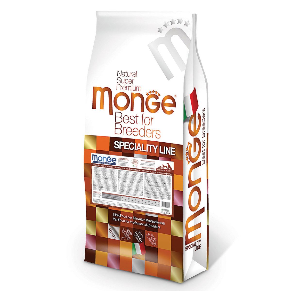 

Сухой корм Monge Specialty Monoprotein с ягненком и рисом для собак мелких пород 15 кг