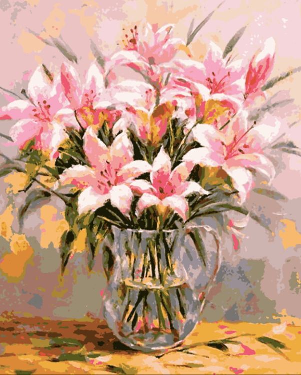 Картина по номерам ВанГогВоМне Розовые лилии