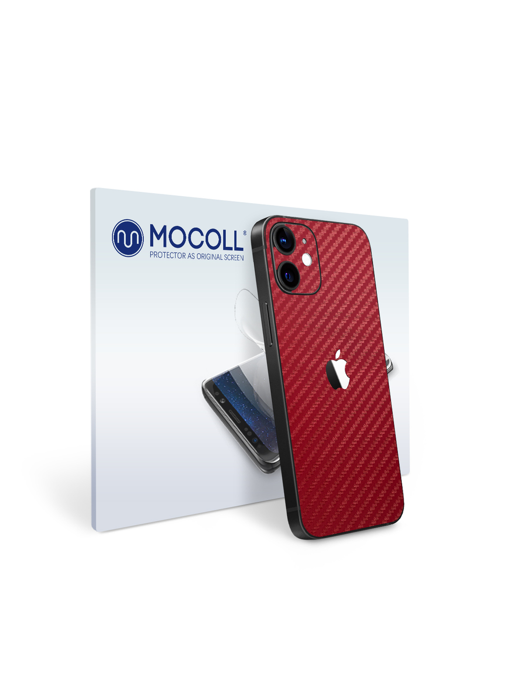 

Пленка защитная MOCOLL для задней панели (Half Cover) Apple iPhone 12 Mini Карбон Красный