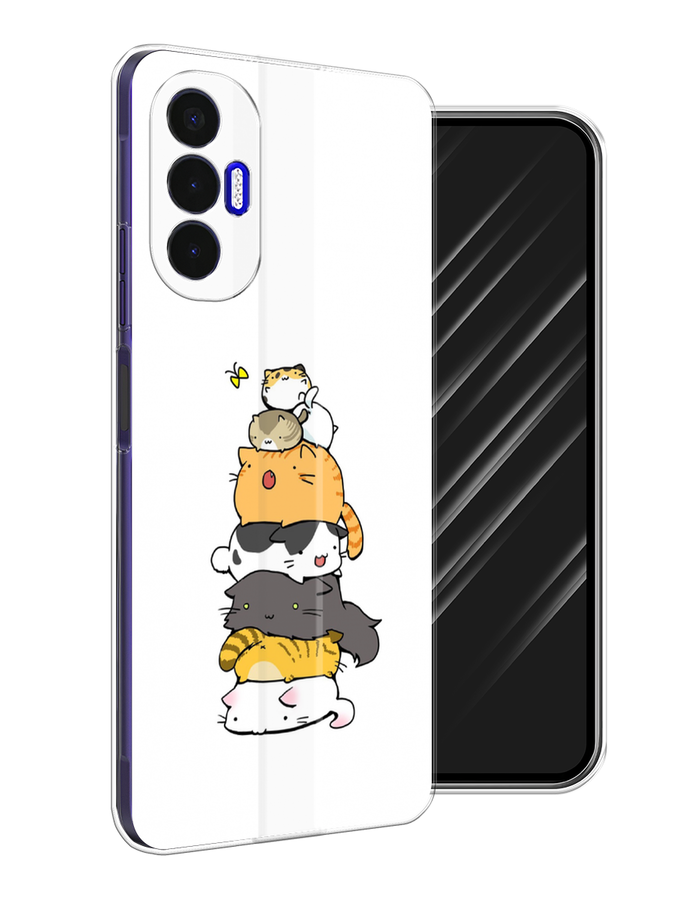 

Чехол Awog на Tecno Pova 3 "Бутерброд из котиков", Разноцветный, 301550-10