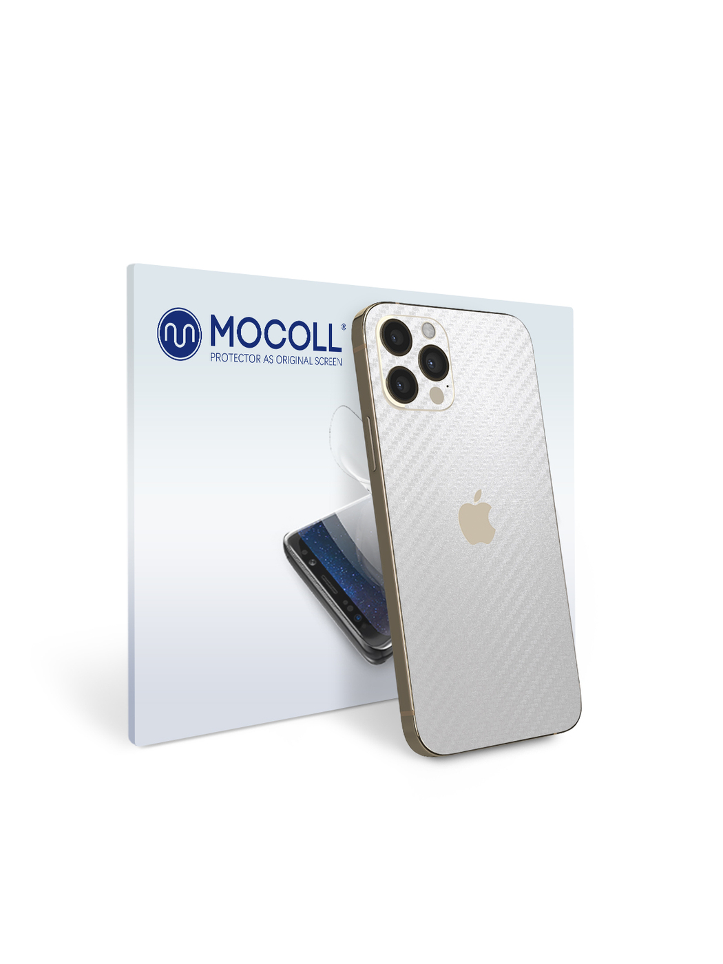 

Пленка защитная MOCOLL для задней панели Apple iPhone 12 Pro Карбон Clear